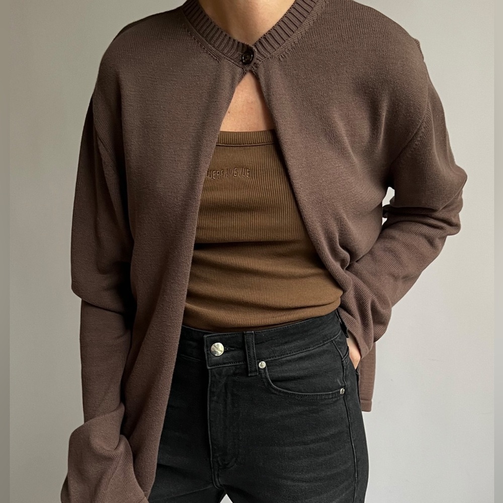 Djerf Avenue Cocoa Cardigan 🧸